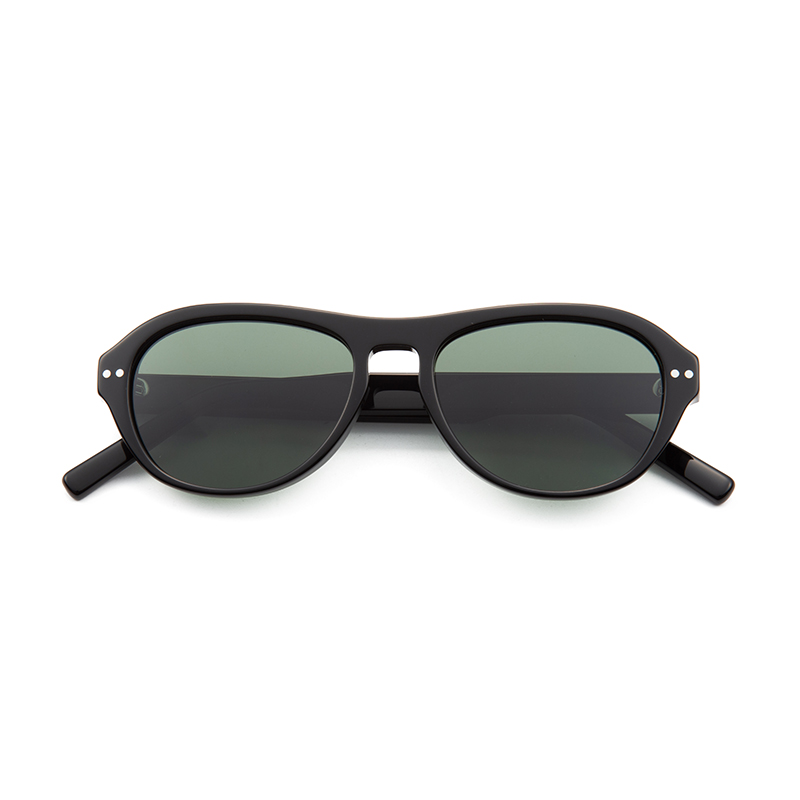 Round Light-Colored Clear Glasses Customizing Recycled Thick Acetate Frame Sunglasses For Men and Women