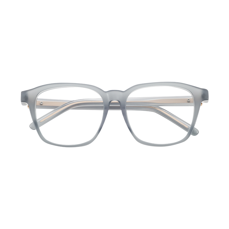 Professional Wholesale High Standard Luxury Eyeglasses Frames Customizable Logo Square Acetate Metal Glasses
