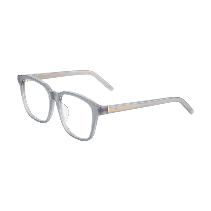 Professional Wholesale High Standard Luxury Eyeglasses Frames Customizable Logo Square Acetate Metal Glasses