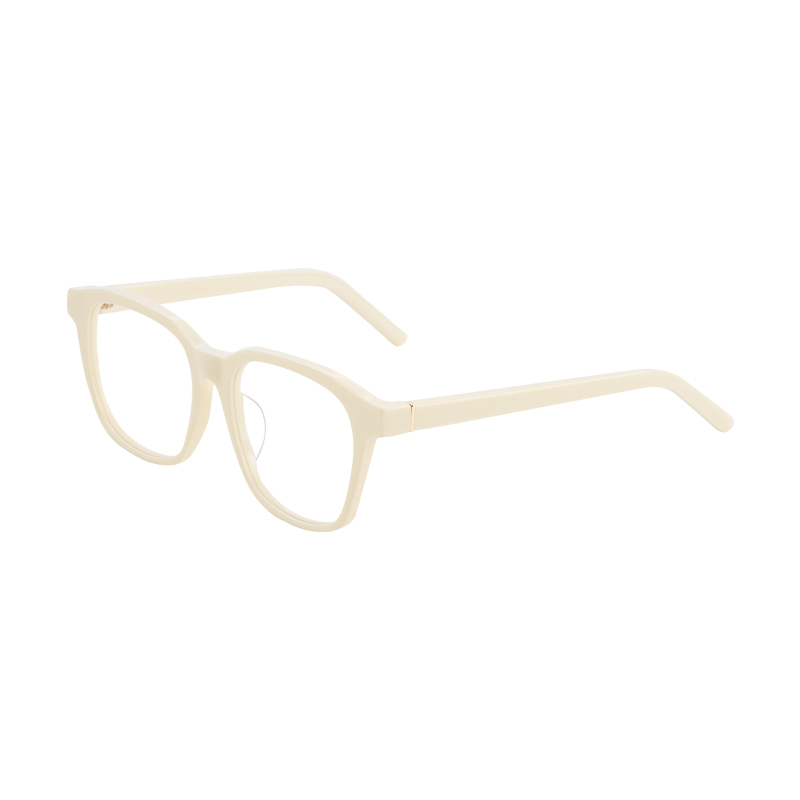 Professional Wholesale High Standard Luxury Eyeglasses Frames Customizable Logo Square Acetate Metal Glasses