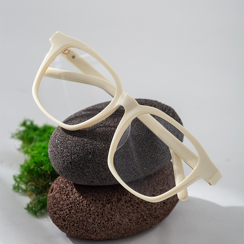 Professional Wholesale High Standard Luxury Eyeglasses Frames Customizable Logo Square Acetate Metal Glasses