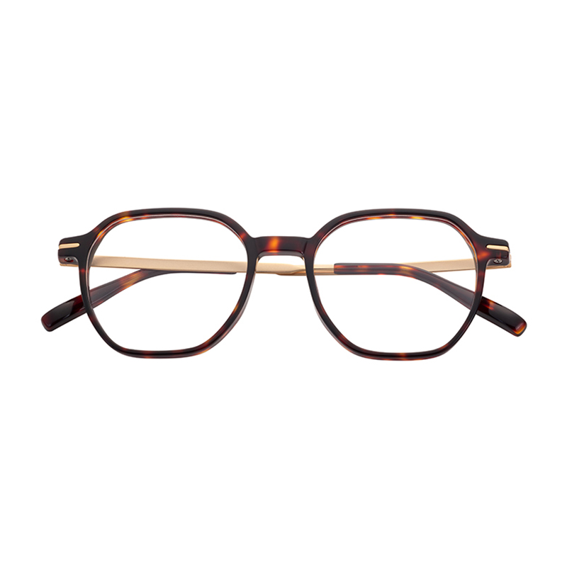Luxury Fashion Exquisite Half Titanium Frame Spectacle Frames High-End Design Handmade Men\'s Square Frame Glasses