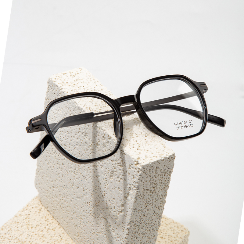 Luxury Fashion Exquisite Half Titanium Frame Spectacle Frames High-End Design Handmade Men\'s Square Frame Glasses