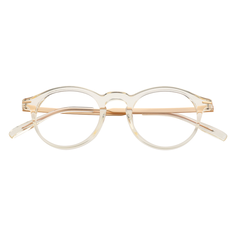 Acetate Vintage Eyeglass Frames Women Optical Half Titanium Eyeglasses Men Optical Frames Glasses