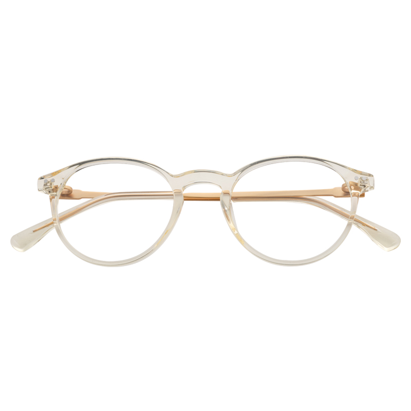 Hot Selling Round Frame Fashion Classical Retro Anti-Blue Light Women Men Half Titanium Optical Glasses