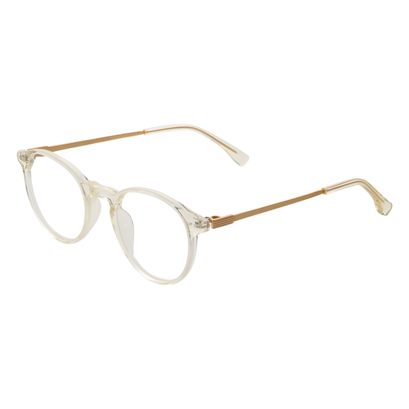 Hot Selling Round Frame Fashion Classical Retro Anti-Blue Light Women Men Half Titanium Optical Glasses