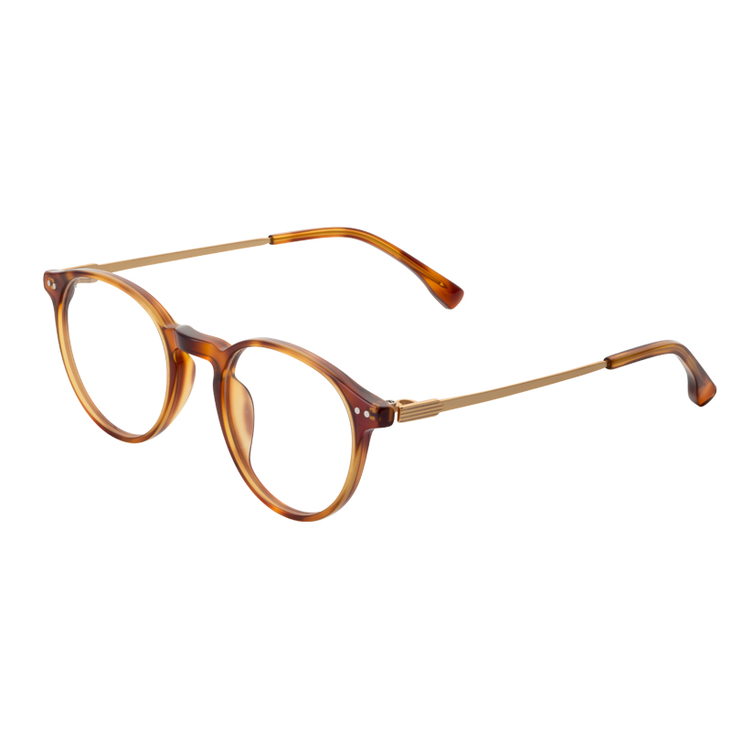 Hot Selling Round Frame Fashion Classical Retro Anti-Blue Light Women Men Half Titanium Optical Glasses