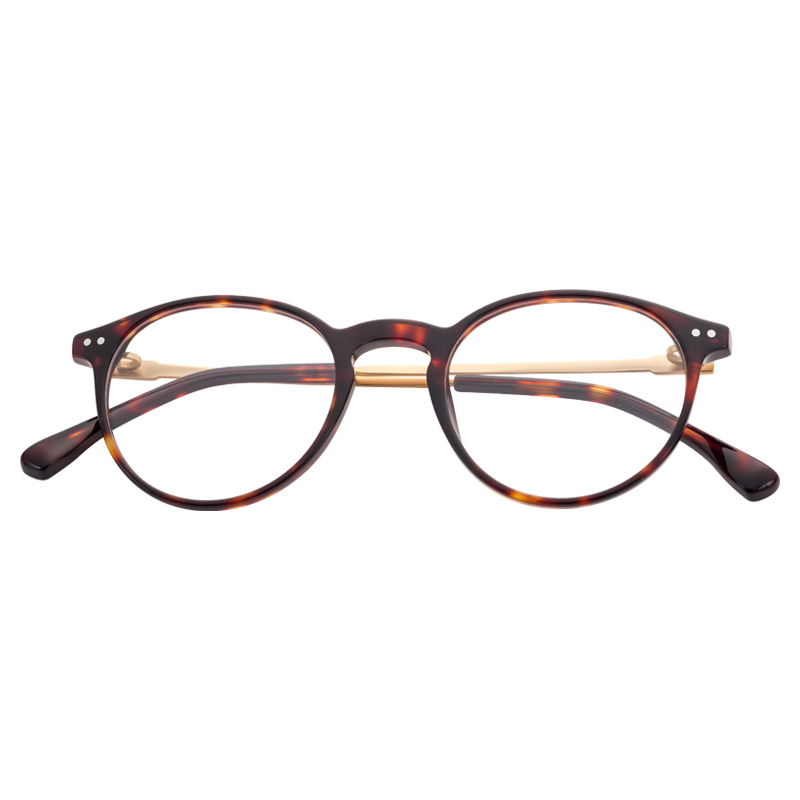 Hot Selling Round Frame Fashion Classical Retro Anti-Blue Light Women Men Half Titanium Optical Glasses