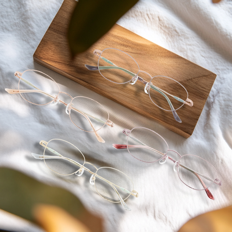 Factory Wholesale Presbyopic Reading Glasses Half Frame Titanium Eyewear For Men And Women Eyeglasses