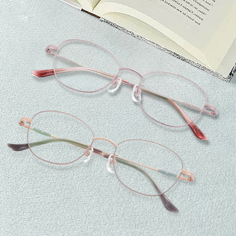 Factory Wholesale Presbyopic Reading Glasses Half Frame Titanium Eyewear For Men And Women Eyeglasses
