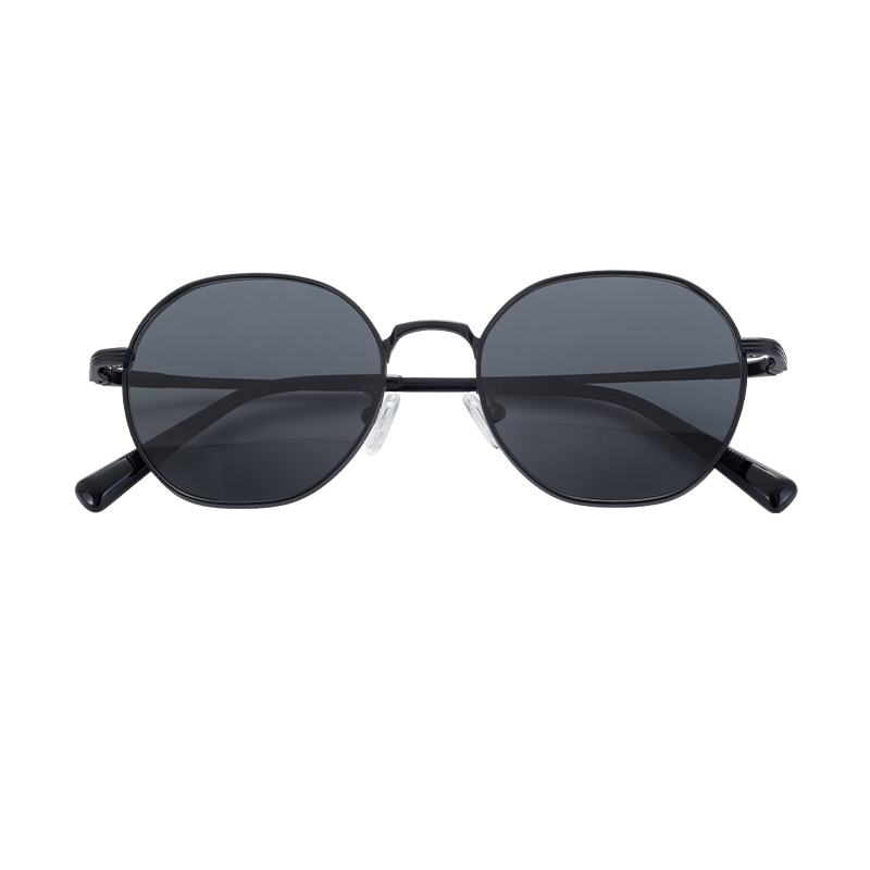 2025 Latest European And American Retro Style Round Ultra Light Frame Fashion Customized Titanium Sunglasses