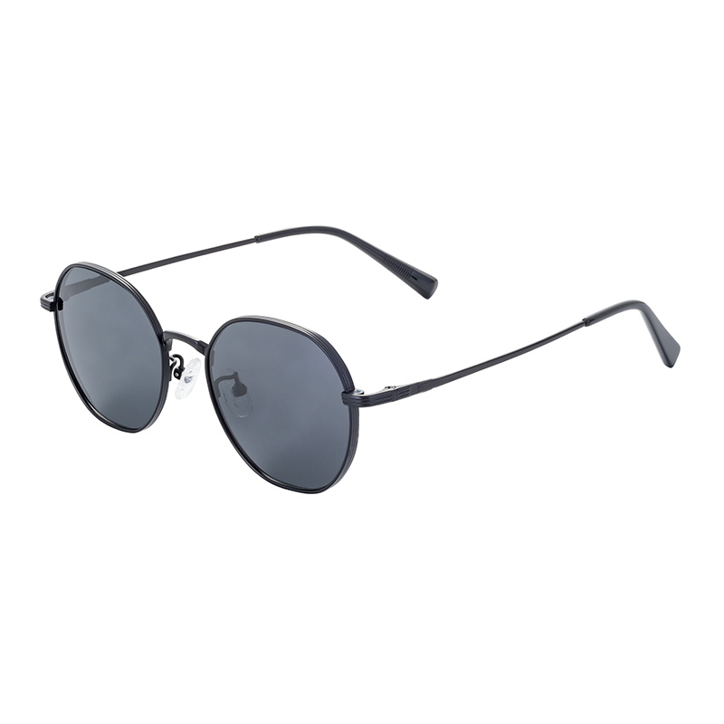 2025 Latest European And American Retro Style Round Ultra Light Frame Fashion Customized Titanium Sunglasses