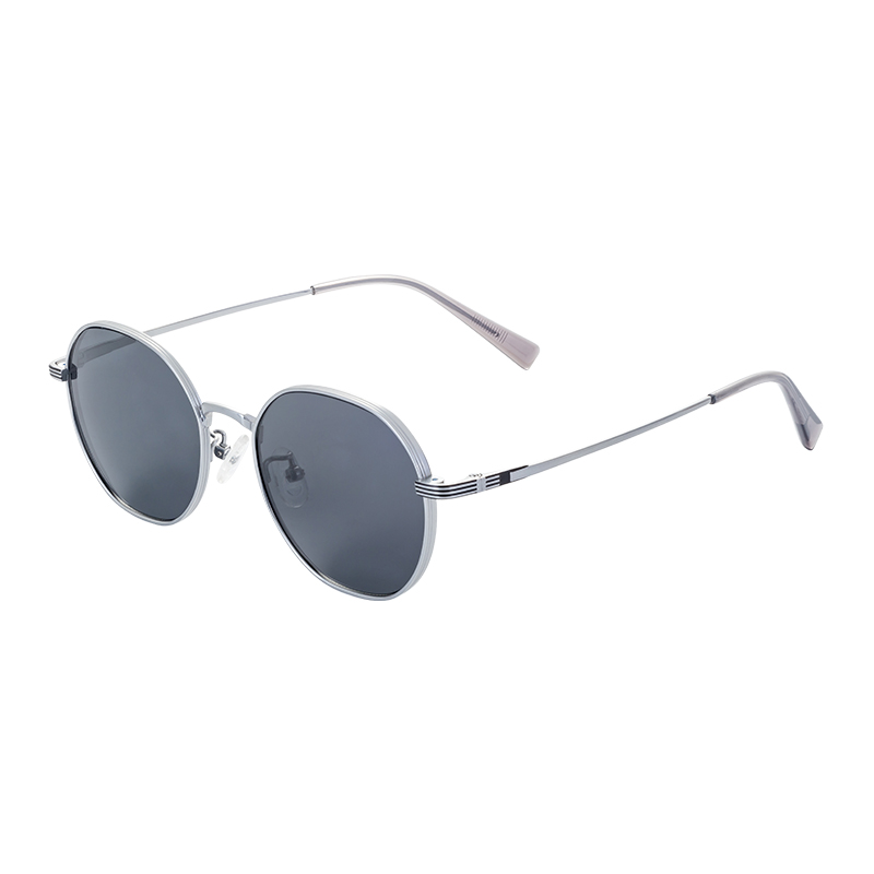 2025 Latest European And American Retro Style Round Ultra Light Frame Fashion Customized Titanium Sunglasses