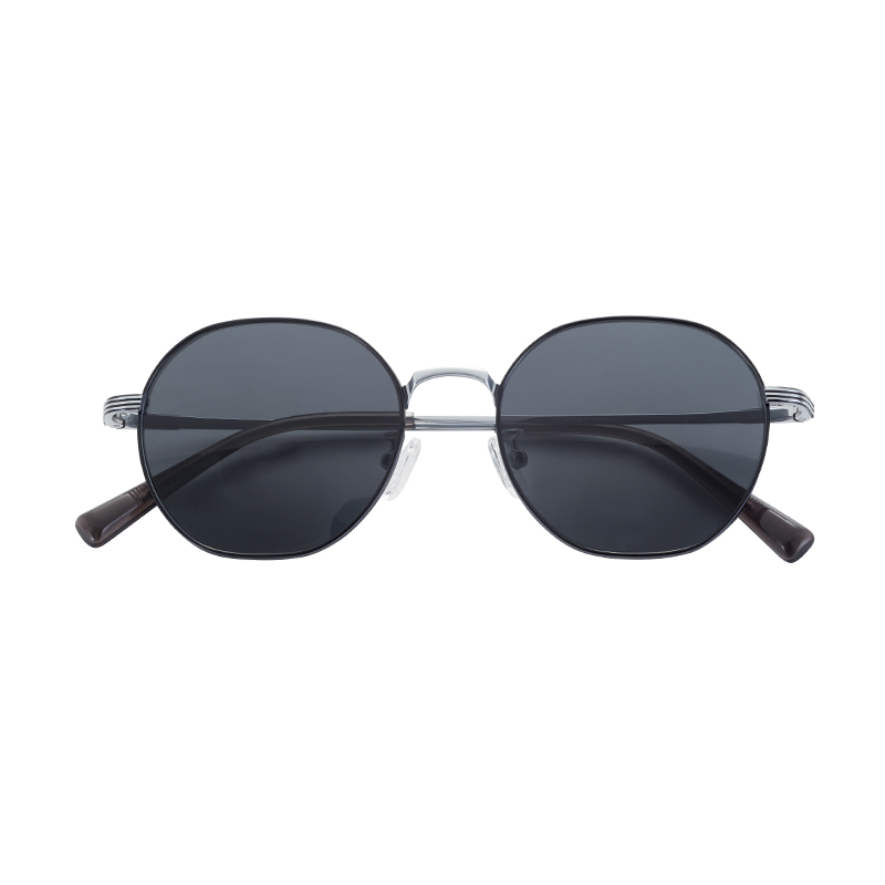 2025 Latest European And American Retro Style Round Ultra Light Frame Fashion Customized Titanium Sunglasses