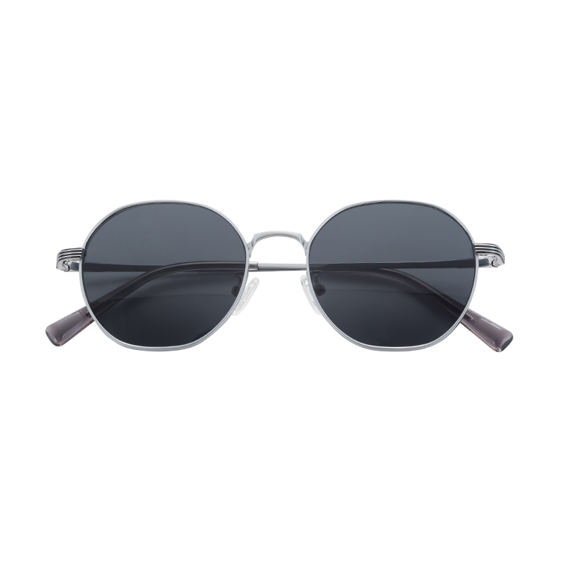 2025 Latest European And American Retro Style Round Ultra Light Frame Fashion Customized Titanium Sunglasses