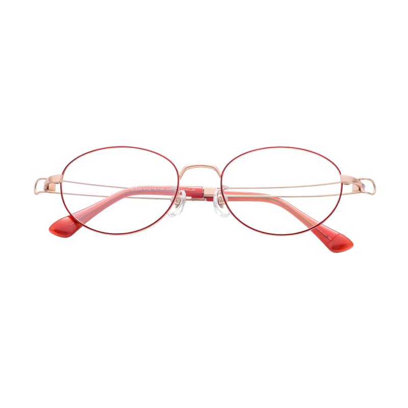 Wholesale Adjustable round Spectacle Glasses Frames Semi-Titanium Optical Material Nose Pads Comfortable Eyeglass Reading Frames
