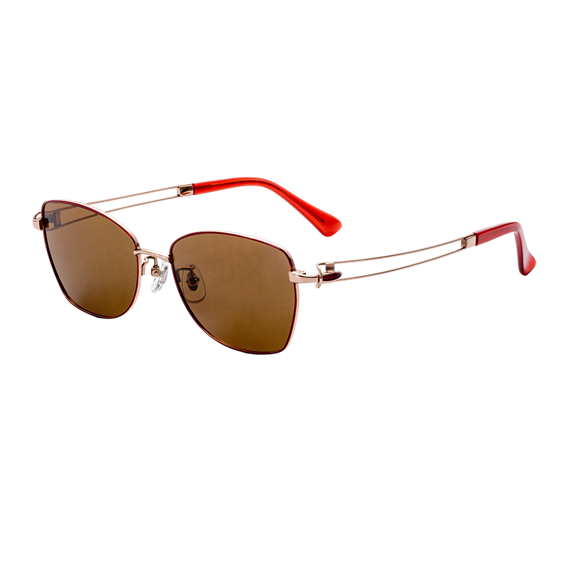 Wholesale round Shape Sun Glasses UV400 Polarized Lens Semi-Titanium Spring Hinge Gold Frame OEM ODM Service Driving Eyewear