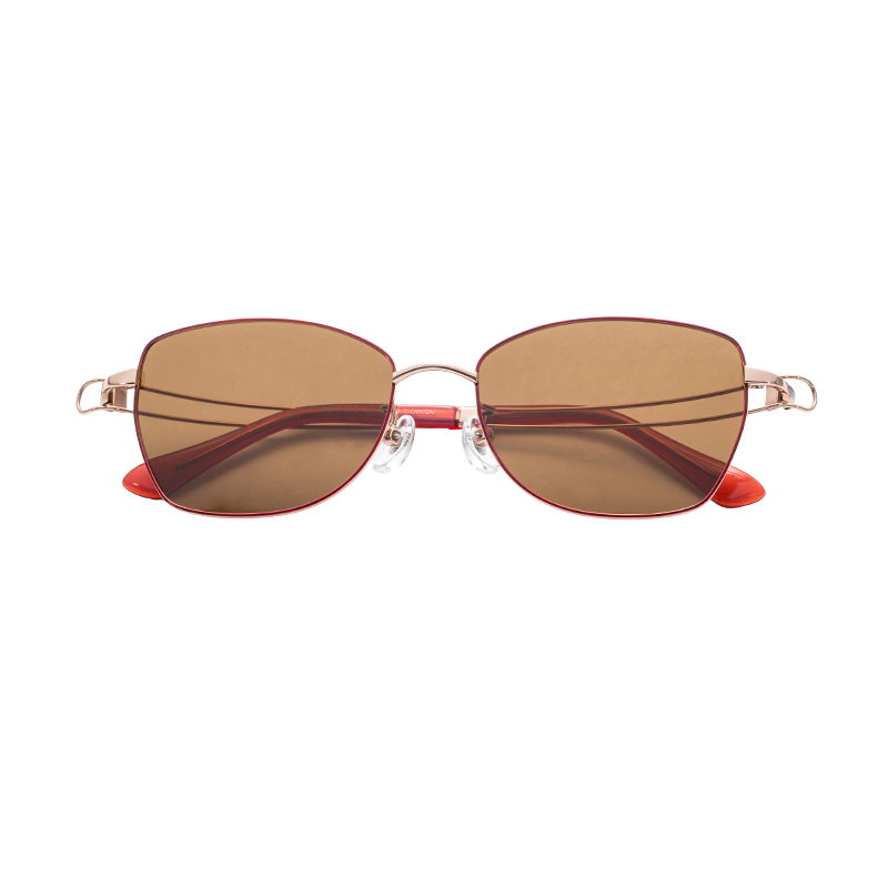 Wholesale round Shape Sun Glasses UV400 Polarized Lens Semi-Titanium Spring Hinge Gold Frame OEM ODM Service Driving Eyewear