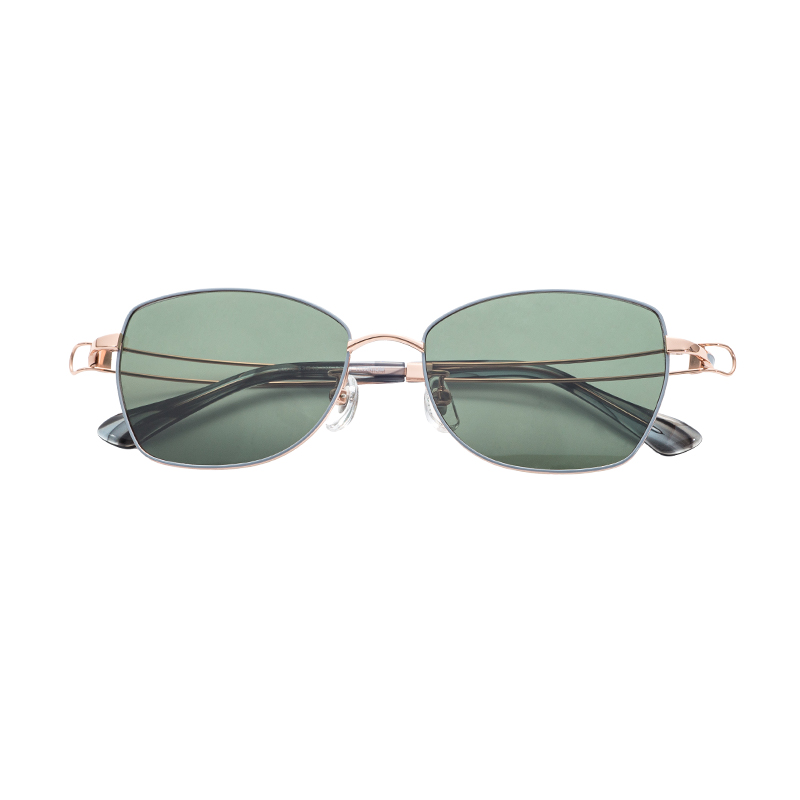 Wholesale round Shape Sun Glasses UV400 Polarized Lens Semi-Titanium Spring Hinge Gold Frame OEM ODM Service Driving Eyewear