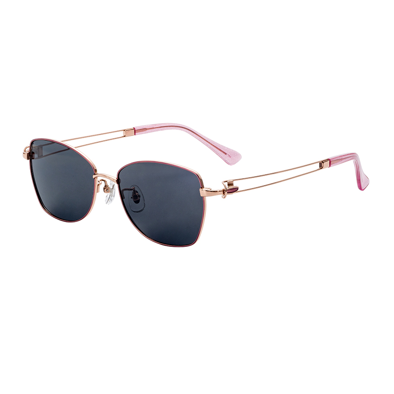 Wholesale round Shape Sun Glasses UV400 Polarized Lens Semi-Titanium Spring Hinge Gold Frame OEM ODM Service Driving Eyewear