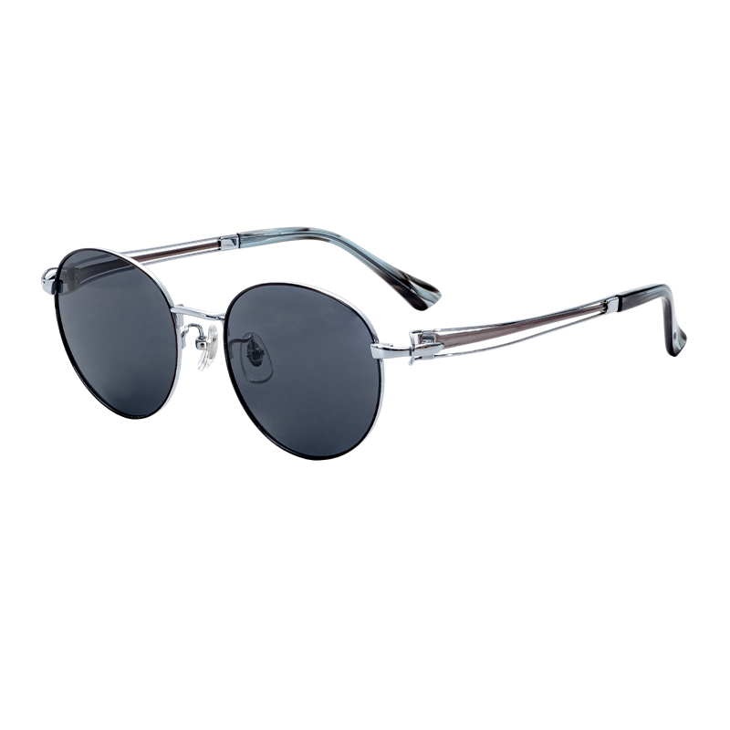 Premium UV400 Polarized Sunglasses Gold Semi Titanium Frame Lens Customizable OEM ODM Outdoor Eyewear Sunshades Tac Lenses