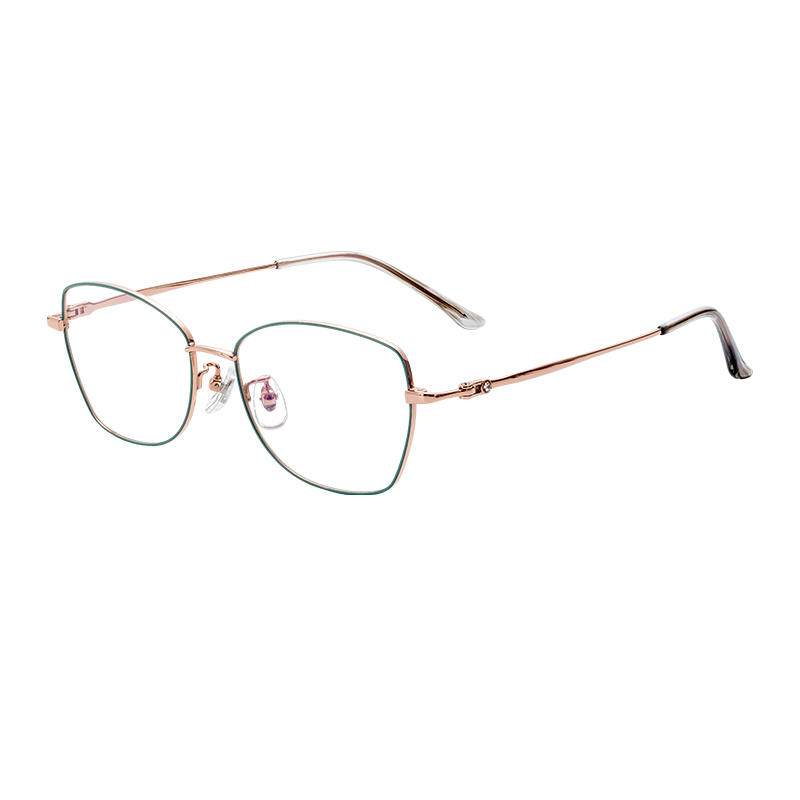 Hypoallergenic Corrosion-Resistant Modern Slim Style Unisex Titanium-Composite Glasses Frame Semi-Titanium Eyeglass Frames