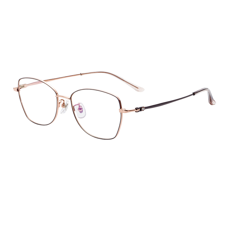 Hypoallergenic Corrosion-Resistant Modern Slim Style Unisex Titanium-Composite Glasses Frame Semi-Titanium Eyeglass Frames