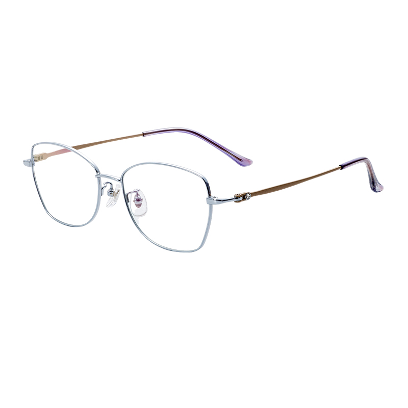 Hypoallergenic Corrosion-Resistant Modern Slim Style Unisex Titanium-Composite Glasses Frame Semi-Titanium Eyeglass Frames