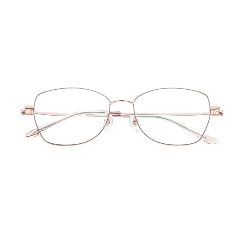 Hypoallergenic Corrosion-Resistant Modern Slim Style Unisex Titanium-Composite Glasses Frame Semi-Titanium Eyeglass Frames