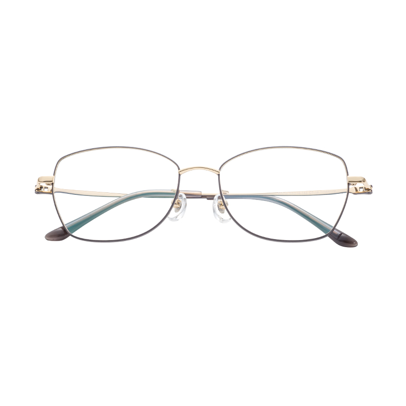 Hypoallergenic Corrosion-Resistant Modern Slim Style Unisex Titanium-Composite Glasses Frame Semi-Titanium Eyeglass Frames