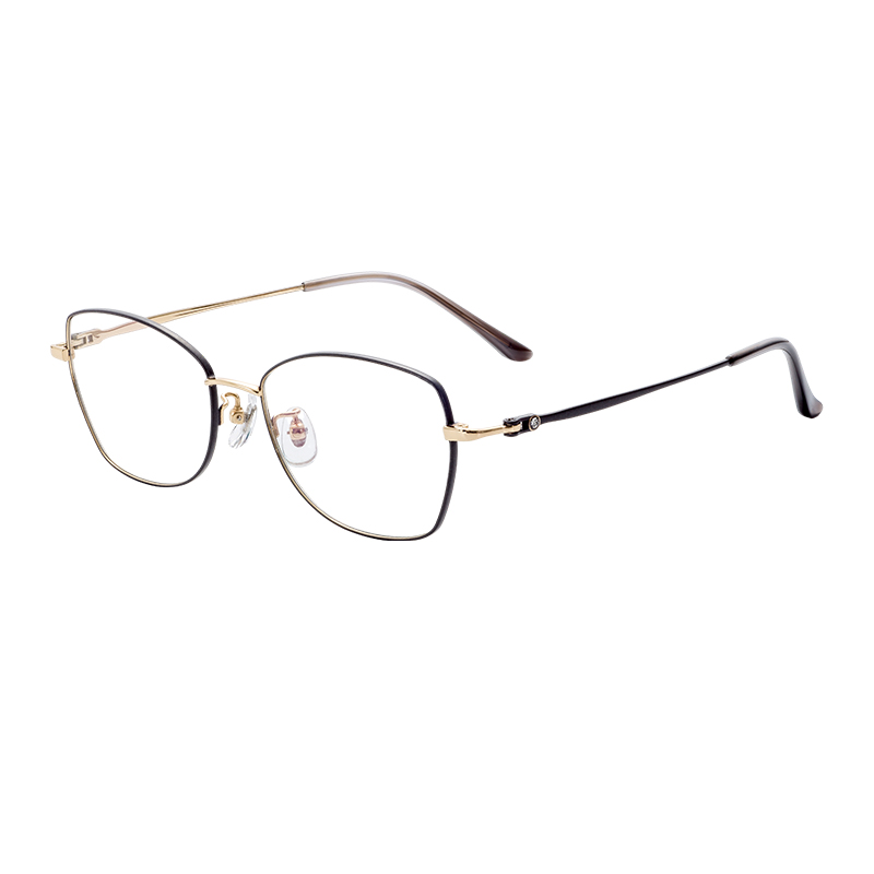 Hypoallergenic Corrosion-Resistant Modern Slim Style Unisex Titanium-Composite Glasses Frame Semi-Titanium Eyeglass Frames
