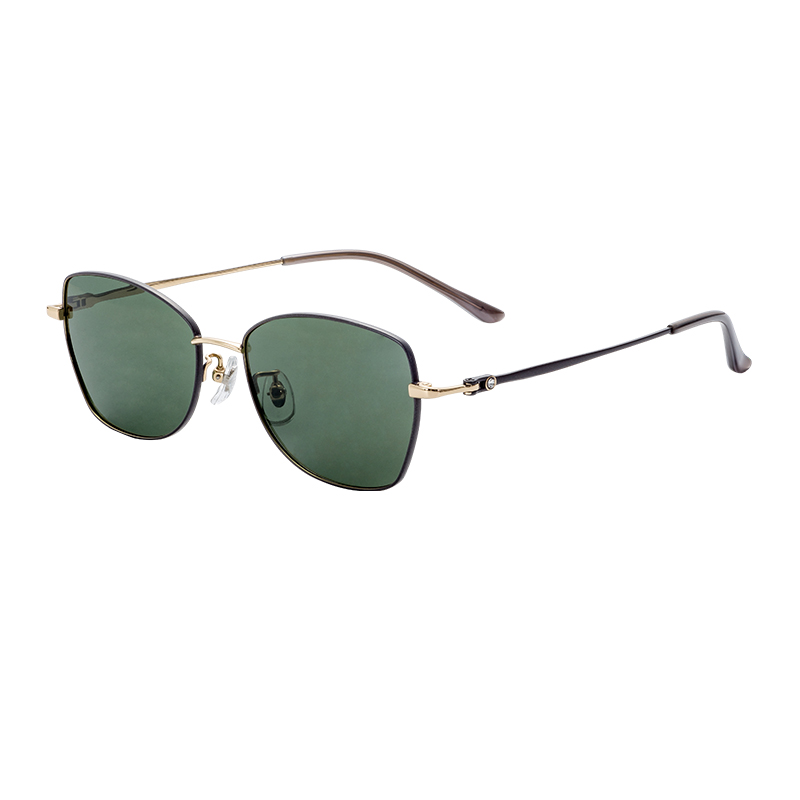 Classic Retro Style CE Certified Titanium-Alloy Aviator Sunglasses UV400 Polarized Semi-Titanium Sunglasses