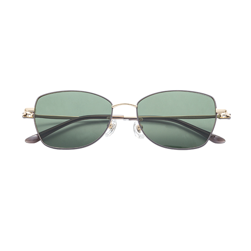 Classic Retro Style CE Certified Titanium-Alloy Aviator Sunglasses UV400 Polarized Semi-Titanium Sunglasses