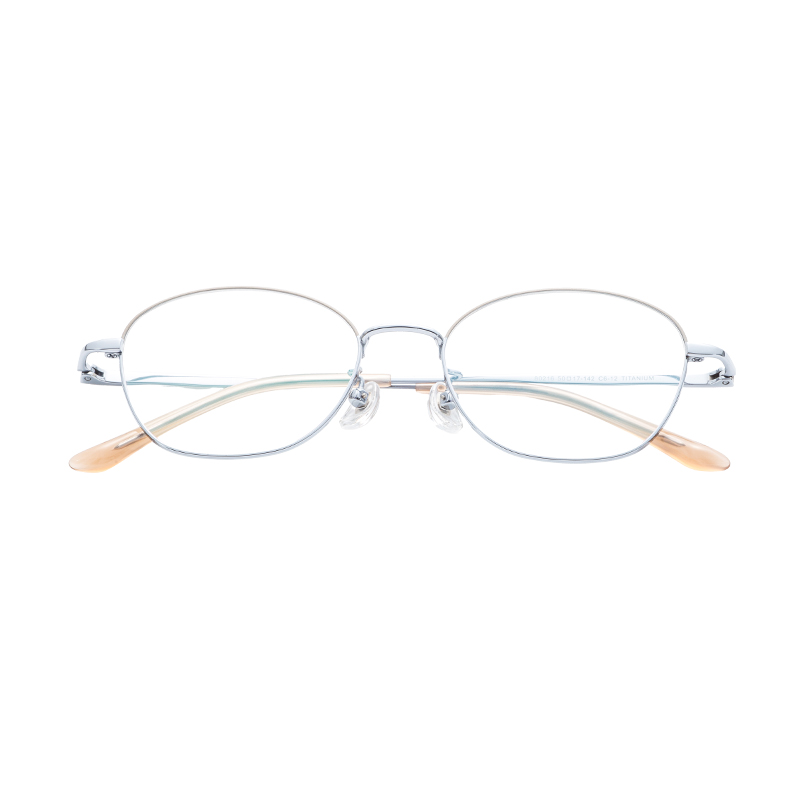 Luxury Comfortable Trendy Bulk Order Creative Design Personalized Half titanium glasses frames Eyeglasses