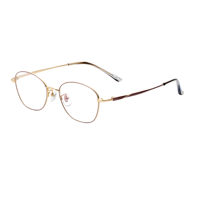 Luxury Comfortable Trendy Bulk Order Creative Design Personalized Half titanium glasses frames Eyeglasses