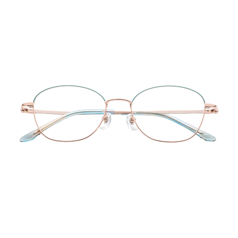 Luxury Comfortable Trendy Bulk Order Creative Design Personalized Half titanium glasses frames Eyeglasses