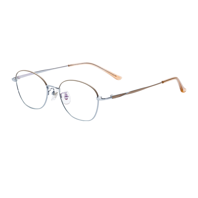 Luxury Comfortable Trendy Bulk Order Creative Design Personalized Half titanium glasses frames Eyeglasses