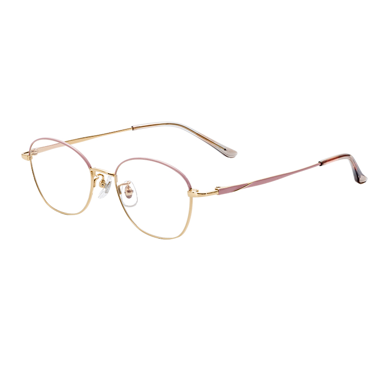 Luxury Comfortable Trendy Bulk Order Creative Design Personalized Half titanium glasses frames Eyeglasses