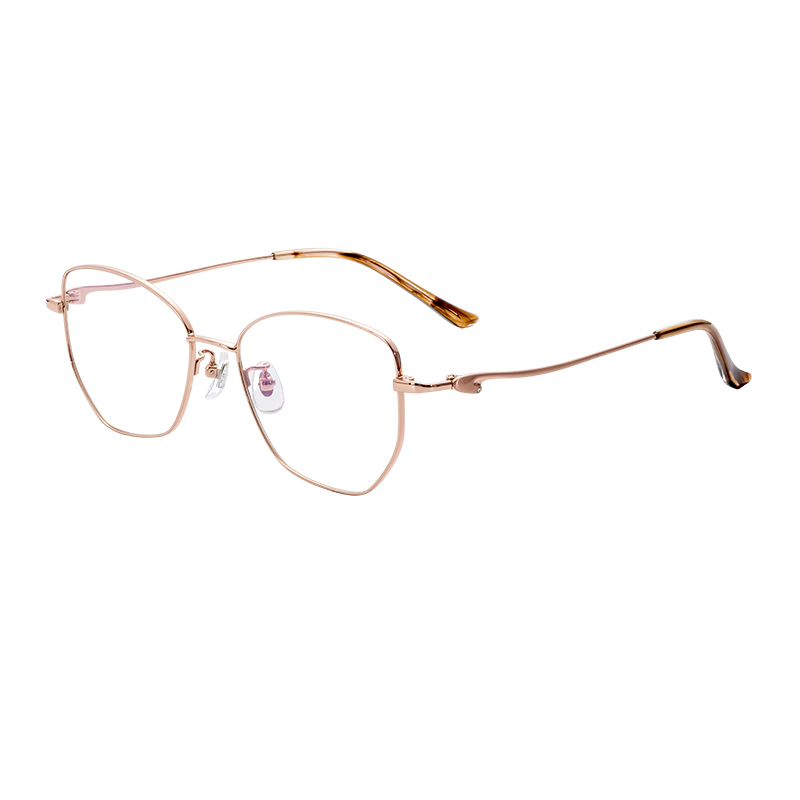 Fashion Forward Mass Production Custom Logo Luxury Design Eyewear Semi-Titanium Glasses Frames Eyeglasses