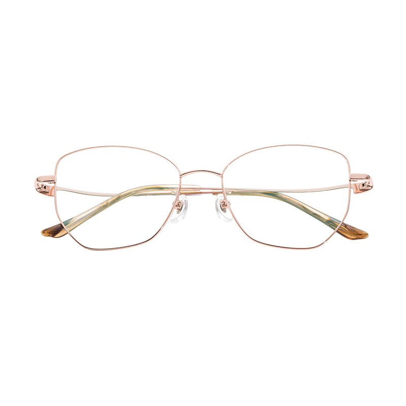 Fashion Forward Mass Production Custom Logo Luxury Design Eyewear Semi-Titanium Glasses Frames Eyeglasses