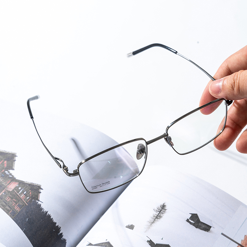 Eco Friendly Lightweight Eyeglasses Recycled Material Custom Fit Service Wholesale Semi-Titanium Glasses Frames Optical Frames