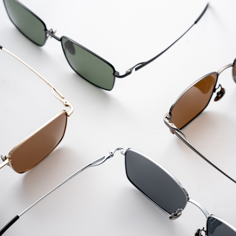 Wholesale Customization Exquisite Fashion 100% Uv Protection Semi-Titanium Glasses Frames Sunglasses Sun Glasses