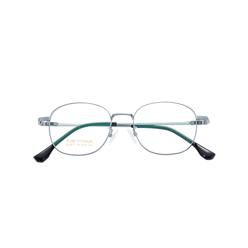 Luxury Titanium Eyeglasses Ultra Thin Metal Frame Blue Light Blocking Technology Semi-Titanium Glasses Frames Eye Glass