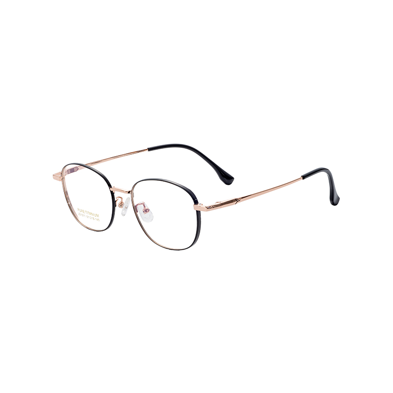 Luxury Titanium Eyeglasses Ultra Thin Metal Frame Blue Light Blocking Technology Semi-Titanium Glasses Frames Eye Glass
