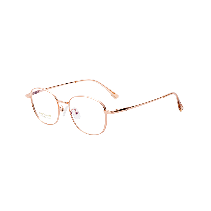 Luxury Titanium Eyeglasses Ultra Thin Metal Frame Blue Light Blocking Technology Semi-Titanium Glasses Frames Eye Glass
