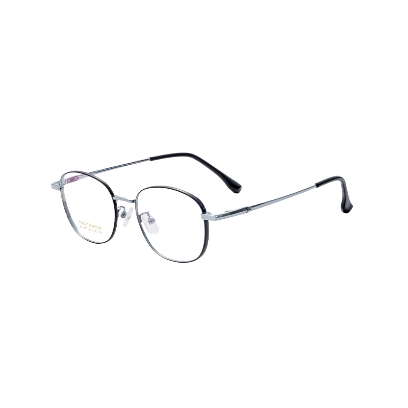 Luxury Titanium Eyeglasses Ultra Thin Metal Frame Blue Light Blocking Technology Semi-Titanium Glasses Frames Eye Glass