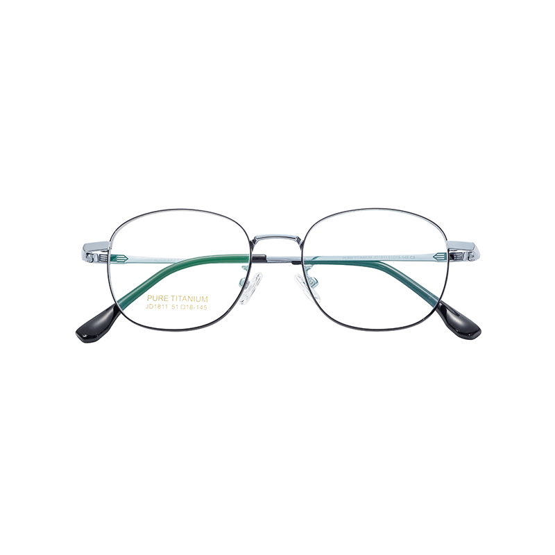 Luxury Titanium Eyeglasses Ultra Thin Metal Frame Blue Light Blocking Technology Semi-Titanium Glasses Frames Eye Glass