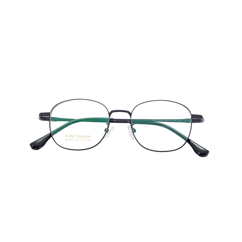 Luxury Titanium Eyeglasses Ultra Thin Metal Frame Blue Light Blocking Technology Semi-Titanium Glasses Frames Eye Glass