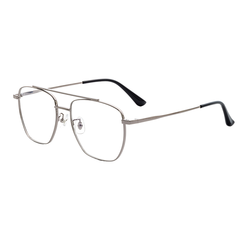 HJ16463-Metal Wholesale Stylish High Quality eye glass Frames Double Beam Design eyewear Metal Square Eyeglass frames Lightweight and Durable