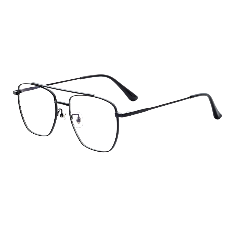 HJ16463-Metal Wholesale Stylish High Quality eye glass Frames Double Beam Design eyewear Metal Square Eyeglass frames Lightweight and Durable